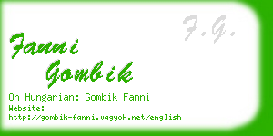 fanni gombik business card